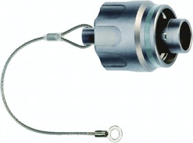 BGE.2M.200.XAZ, 2M MIL STD-810-E Female Dust Cap, Shell Size 2 IP68 Rated, with Nickel Finish, Aluminium Alloy