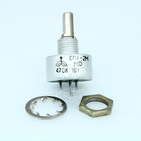 Фото 1/2 СП4-2Ма 1 А 3-20 470К, Резистор переменный подстроечный непроволочный 470кОм 1Вт, год 2023