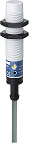 Фото 1/2 XT218A1FAL2, Capacitive Barrel-Style Proximity Sensor, M18 x 1, 8 mm Detection, 24 → 240 V ac, IP67
