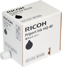 Фото 1/10 Ricoh HQ40 (817225), Чернила для дупликатора тип HQ40 черные (5 картриджей*600мл)