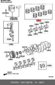 13011-38120, Кольца поршневые STD