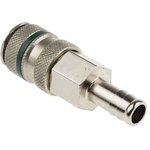 Brass Male Pneumatic Quick Connect Coupling, 10mm Hose Barb