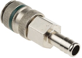 Фото 1/4 Brass Male Pneumatic Quick Connect Coupling, 10mm Hose Barb