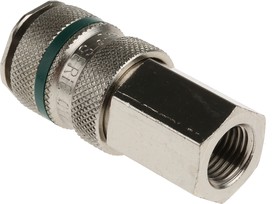Фото 1/4 Brass Female Pneumatic Quick Connect Coupling, G 1/4 Female Threaded