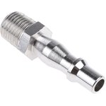 Brass Male Pneumatic Quick Connect Coupling, R 1/4 Male Threaded