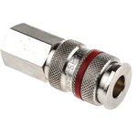 Brass Female Pneumatic Quick Connect Coupling, G 3/8 Female Threaded