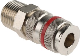 Фото 1/5 Brass Male Pneumatic Quick Connect Coupling, R 1/2 Male Threaded
