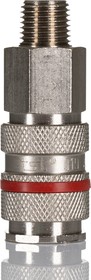 Фото 1/3 Brass Male Pneumatic Quick Connect Coupling, R 1/4 Male Threaded