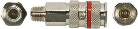 Фото 1/2 Brass Male Pneumatic Quick Connect Coupling, R 3/8 Male Threaded