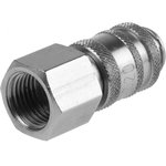 Brass Female Pneumatic Quick Connect Coupling, G 1/8 Female Threaded