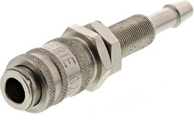 Фото 1/3 Brass Male Pneumatic Quick Connect Coupling, Metric M7 Male 4mm Hose Barb