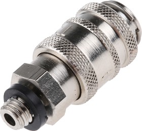 Фото 1/3 Brass Male Pneumatic Quick Connect Coupling, Metric M5 Male Threaded