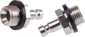 Фото 1/2 Brass Male Pneumatic Quick Connect Coupling, G 1/8 Male Threaded