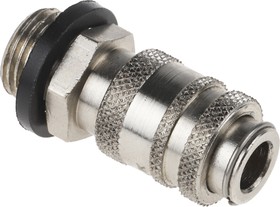Фото 1/4 Brass Male Pneumatic Quick Connect Coupling, G 1/8 Male Threaded