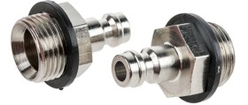 Фото 1/2 Brass Male Pneumatic Quick Connect Coupling, G 3/8 Male Threaded