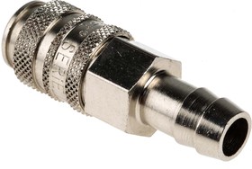 Фото 1/4 Brass Male Pneumatic Quick Connect Coupling, 9mm Hose Barb
