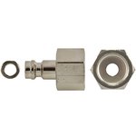 Brass Female Pneumatic Quick Connect Coupling, G 3/8 Female Threaded