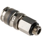 Brass Male Pneumatic Quick Connect Coupling, R 1/4 Male Threaded