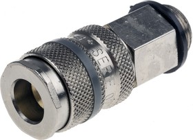Фото 1/3 Brass Male Pneumatic Quick Connect Coupling, R 3/8 Male Threaded