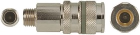 Фото 1/2 Brass Male Pneumatic Quick Connect Coupling, R 1/2 Male Threaded