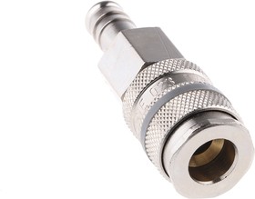 Фото 1/3 Brass Male Pneumatic Quick Connect Coupling, 10mm Hose Barb