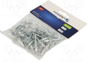 HT2C167, Rivet; aluminium; Rivet diam: 4.8mm; L.rivet: 8mm; 50pcs.