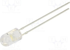 OSM5DK5E31B-5V, LED; 5mm; white warm; 2180?3000mcd; 30°; Front: convex; 5?7.5V