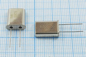Резонатор кварцевый 6.5МГц в корпусе HC49U, нагрузка 30пФ; 6500 \HC49U\30\ 30\ 30/-20~70C\49U\1Г