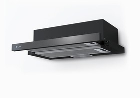 Фото 1/10 Встраиваемая вытяжка LEX Hubble G 600, управление кнопочное, черный/стекло черное [chat000037]