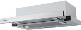 Фото 1/2 Встраиваемая вытяжка LEX Hubble 2M 600 IX, управление кулисные переключатели, 2 мотора, нержавеющая сталь [chat000038]