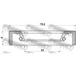 95FBY-55750808X, Сальник ступичный передний 55x75x8