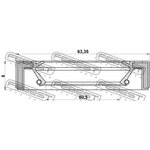 95GAS-65800808X, 95GAS65800808X_сальник разд. коробки! 64х80х8\ Mitsubishi ...