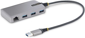 5G3AGBB-USB-A-HUB, 3 Port USB 3.0 USB A Hub, USB Bus Powered, 16.5 x 2.0 x 0.6in