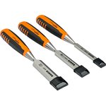 424P-S3-EUR, 3 Piece Stainless Steel Wood Chisel Set, 12 mm, 18 mm, 25 mm Blade Width