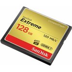 Карта памяти CF Sandisk Extreme 128 ГБ, 120 МБ/с, SDCFXSB-128G-G46, 1 шт.