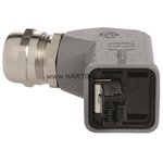 Cat5 Plug, 4 Way, Male, Han A, Cable Mount