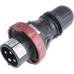 219.3236, IP66 Red Cable Mount 3P + E Power Connector Plug ATEX, IECEx ...