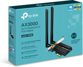 TP-Link ARCHER TX50E - AX3000 Wi-Fi 6 Bluetooth 5.0 адаптер PCI Express | купить в розницу и оптом