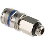 Brass, Steel Male Pneumatic Quick Connect Coupling, G 1/4 Male Threaded