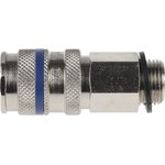 Brass, Steel Male Pneumatic Quick Connect Coupling, G 3/8 Male Threaded