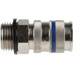 Brass, Steel Male Pneumatic Quick Connect Coupling, G 1/2 Male Threaded