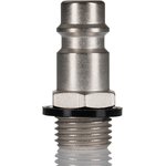 Brass, Steel Male Pneumatic Quick Connect Coupling, G 1/4 Male Threaded