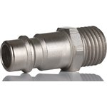 Brass, Steel Male Pneumatic Quick Connect Coupling, G 1/4 Male Threaded