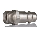 Brass, Steel Male Pneumatic Quick Connect Coupling, G 1/4 Male Threaded