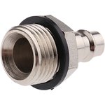 Brass, Steel Male Pneumatic Quick Connect Coupling, G 1/2 Male Threaded