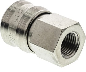 Фото 1/3 Brass Female Pneumatic Quick Connect Coupling, G 1/4 Female Threaded