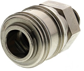 Фото 1/3 Brass Female Pneumatic Quick Connect Coupling, G 1/4 Male Threaded