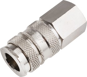 Фото 1/3 Brass Female Pneumatic Quick Connect Coupling, G 3/8 Female Threaded