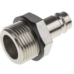 Brass, Steel Male Pneumatic Quick Connect Coupling, G 3/4 Male Threaded