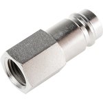 Brass Female Pneumatic Quick Connect Coupling, G 1/4 Female Threaded